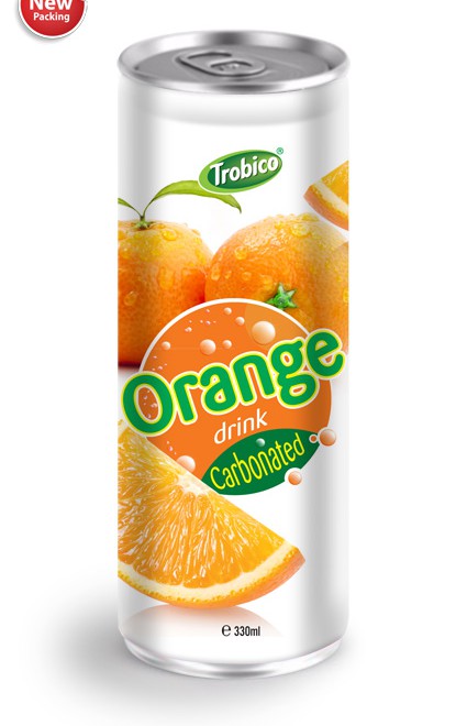 668 Trobico Carbonated Orange drink alu can 330ml